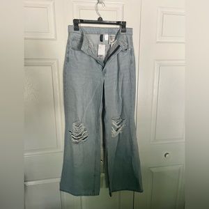 H&M wide flare jeans